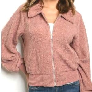 Sherpa Zip Sweater Jacket size Medium